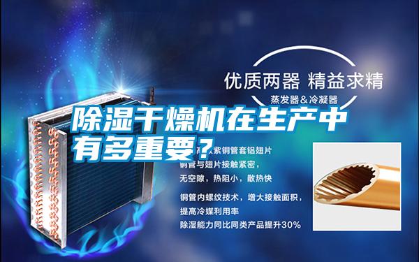 除濕干燥機在生產中有多重要？