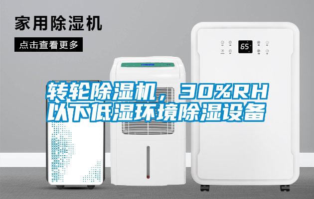 轉輪除濕機，30%RH以下低濕環境除濕設備