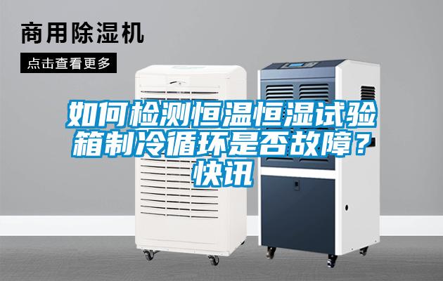 如何檢測(cè)恒溫恒濕試驗(yàn)箱制冷循環(huán)是否故障？快訊