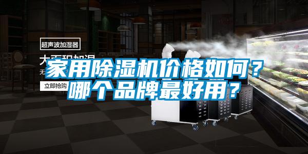 家用除濕機價格如何？哪個品牌最好用？