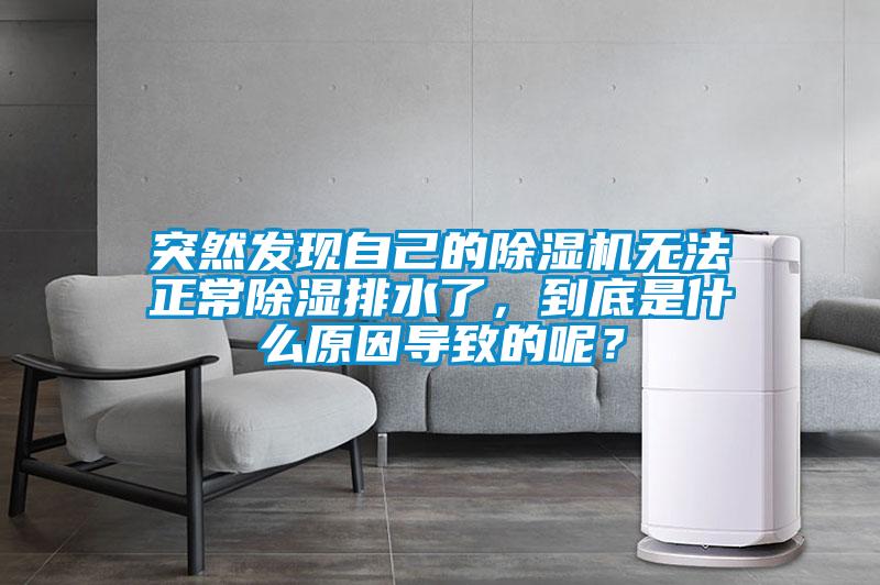 突然發現自己的除濕機無法正常除濕排水了，到底是什么原因導致的呢？