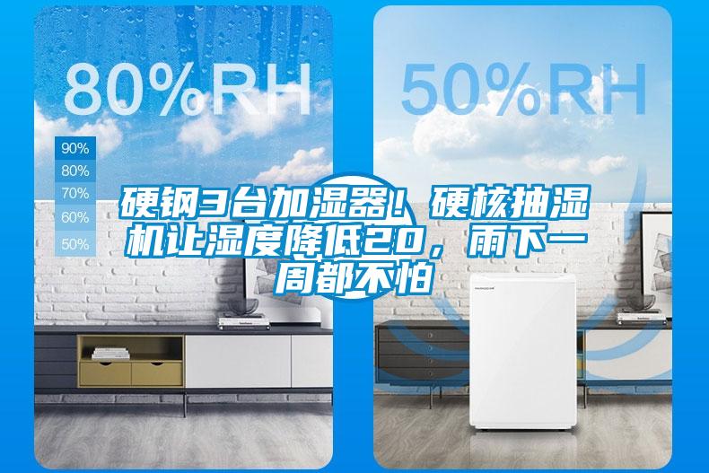 硬鋼3臺加濕器！硬核抽濕機(jī)讓濕度降低20，雨下一周都不怕