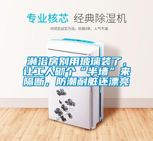 淋浴房別用玻璃裝了，讓工人砌個“半墻”來隔斷，防潮耐臟還漂亮