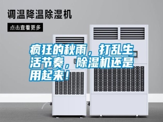 常見問題瘋狂的秋雨，打亂生活節奏，除濕機還是用起來！